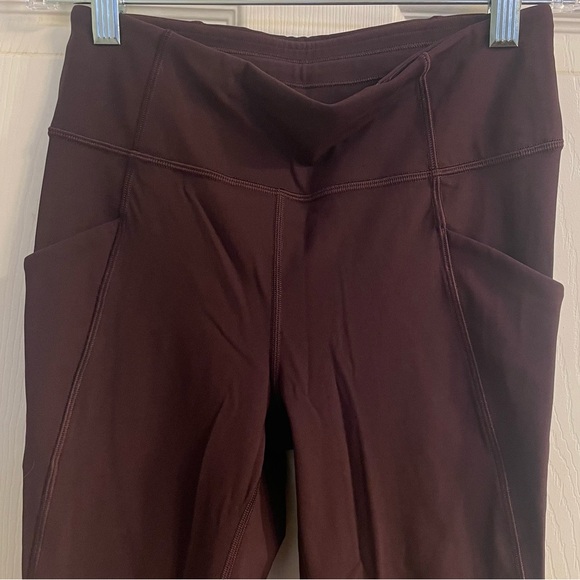Lulu lemon leggings maroon size 6 - Picture 3 of 13